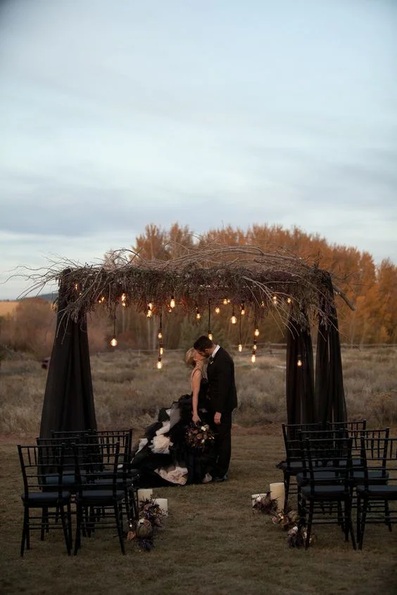 Свадьба 2017: стильные идеи декора в черном цвете - фото 333699
