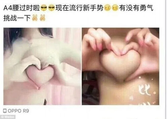 Китаянки сходять з розуму та роблять зі своїх грудей сердечка - фото 332674