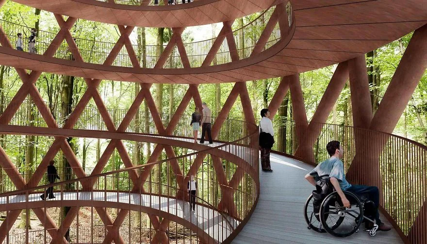 У Данії будується величезний спіральний міст над лісом - фото 342006