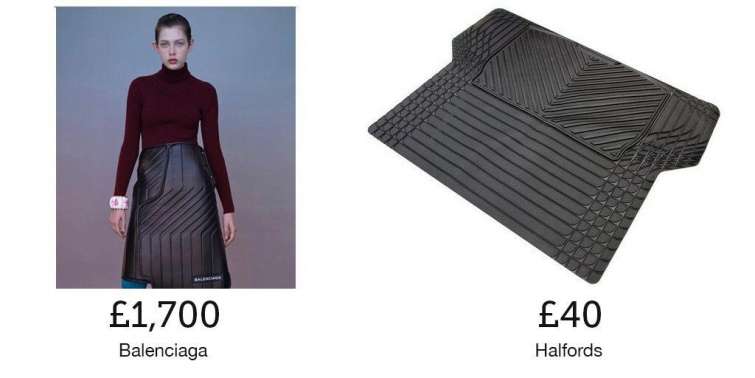 Известный бренд пошил юбку, похожую на автомобильный коврик - ее цена вас шокирует - фото 347802