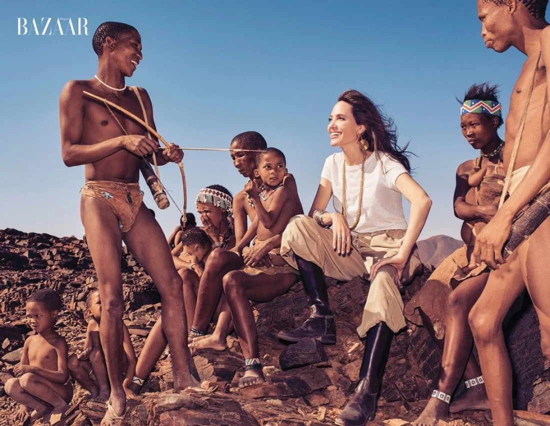 Анджелина Джоли укротила гепардов ради мирового глянца - фото 345270
