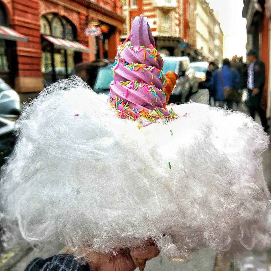 Tasty-тренд: мороженое в сахарной вате - фото 343576