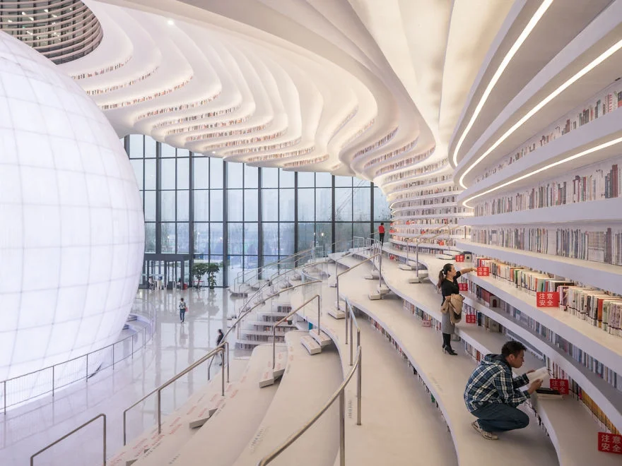 Китайцы открыли библиотеку с 1 миллионом книг и от ее вида перехватывает взгляд дыхание - фото 351011