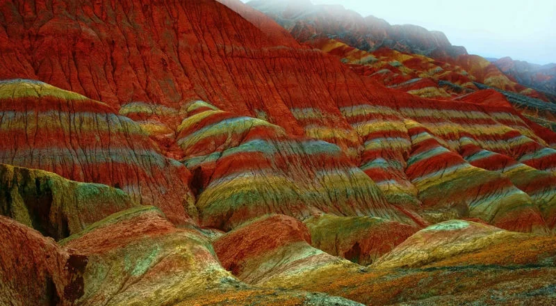 Цветные горы Китая - красота, которой вы еще не видели - фото 353789
