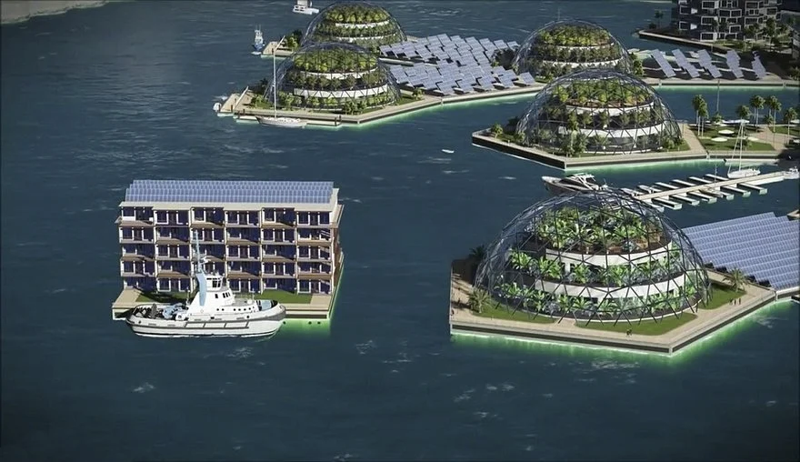 Жизнь на воде: архитекторы показали, как будет выглядеть первый плавучий город - фото 351858
