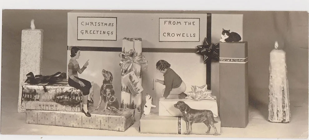 Эти рождественские ретро-открытки с домашними животными рассмешат вас до слез - фото 358644