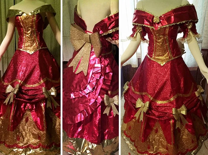 Девушка делает фантастические платья из оберточной бумаги и одевает их на вечеринки - фото 360382