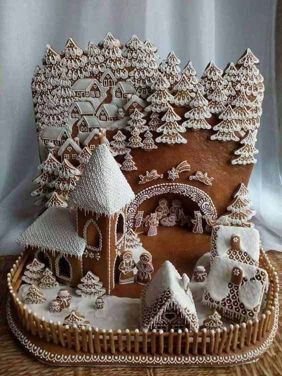 Пряничный домик: 20 идей декора вкусного рождественского символа - фото 359299