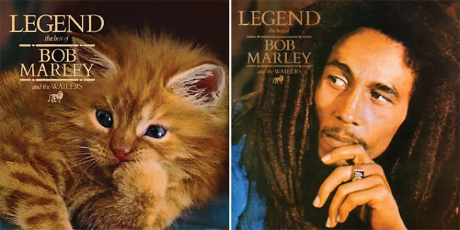 Художник рисует на обложках знаменитых альбомов котиков и это очень мурмур - фото 356238