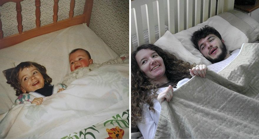 Брат и сестра воссоздали свои детские фото - это самое милое, что вы сегодня видели - 361996 Брат и сестра воссоздали свои детские фото - это самое милое, что вы сегодня видели - фото 361996