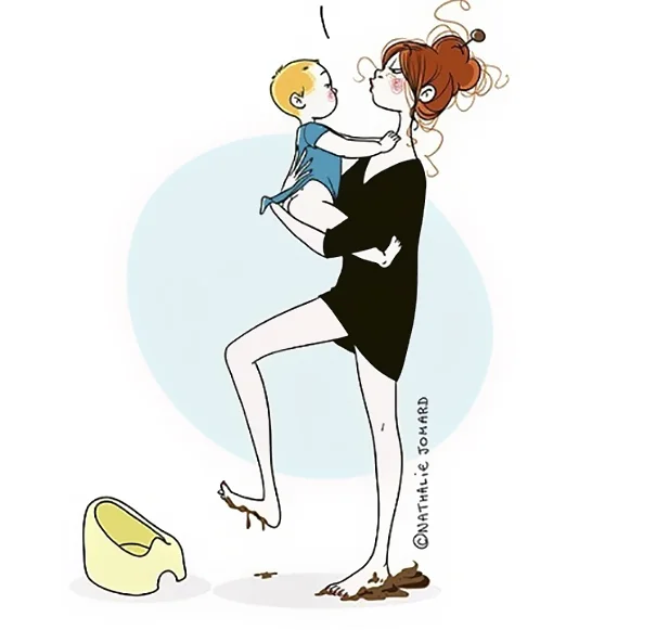 Смешные комиксы о том, что быть мамой - еще то испытание - фото 361315