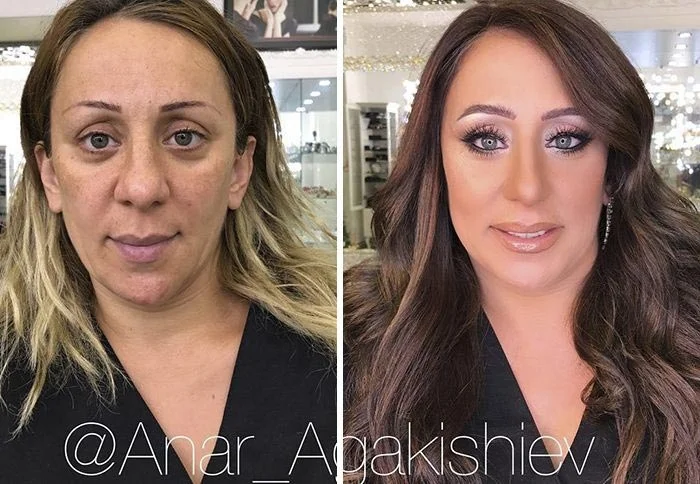 Невероятные превращения женщин с помощью макияжа, в которые трудно поверить - фото 362280