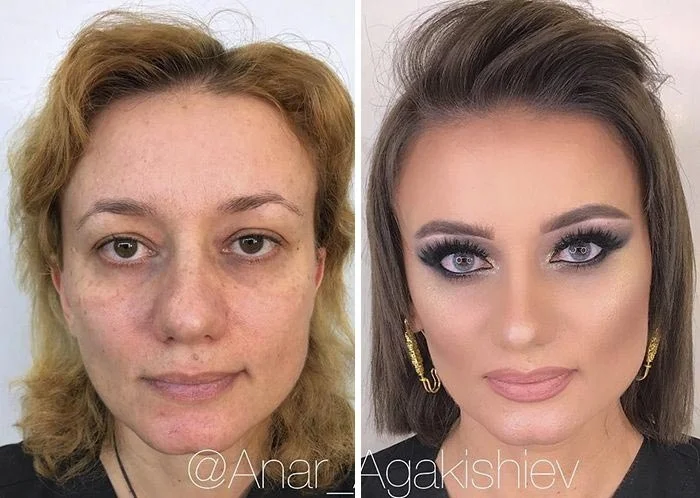 Невероятные превращения женщин с помощью макияжа, в которые трудно поверить - фото 362273