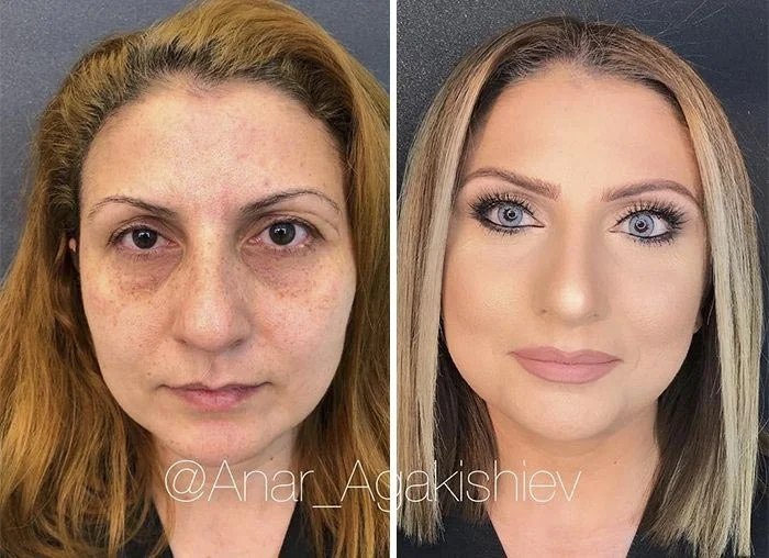 Невероятные превращения женщин с помощью макияжа, в которые трудно поверить - фото 362279