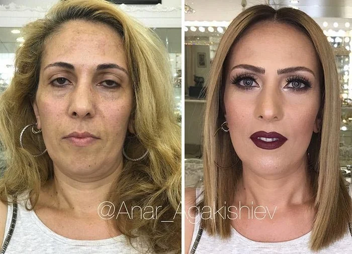 Невероятные превращения женщин с помощью макияжа, в которые трудно поверить - фото 362278