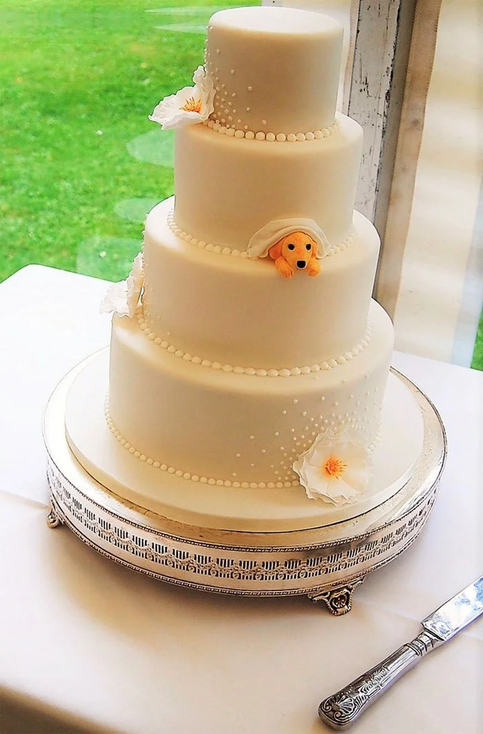 Пушистые и сладкие: свадебные торты, на которых собаки полноправные члены праздника - фото 367671