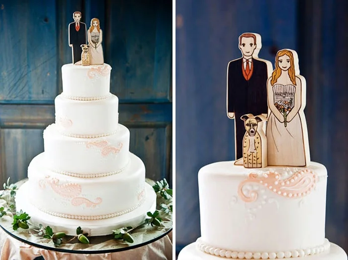Пухнасті та солодкі: неймовірні весільні торти, на яких собаки повноправні члени свята - фото 367678