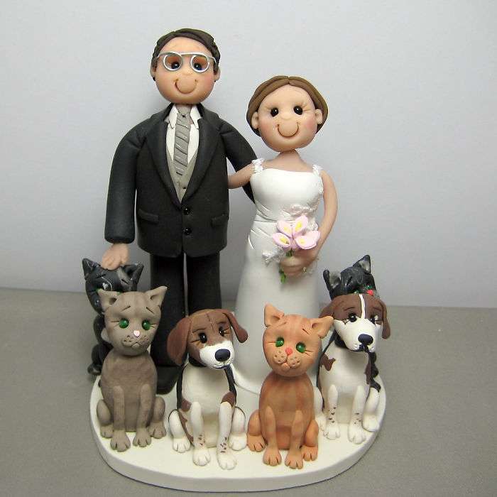 Пушистые и сладкие: свадебные торты, на которых собаки полноправные члены праздника - фото 367665