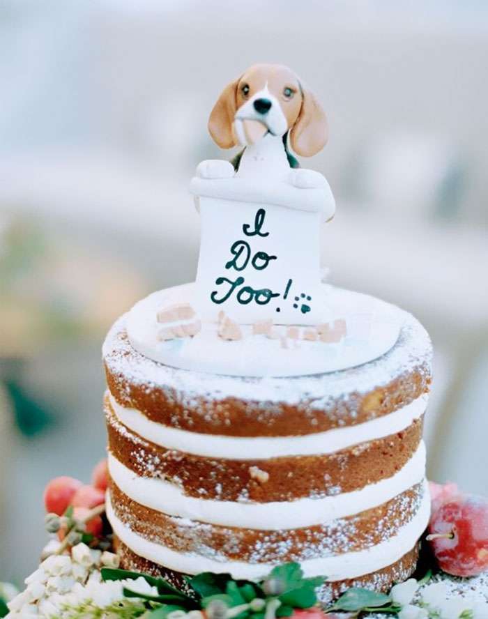 Пушистые и сладкие: свадебные торты, на которых собаки полноправные члены праздника - фото 367676