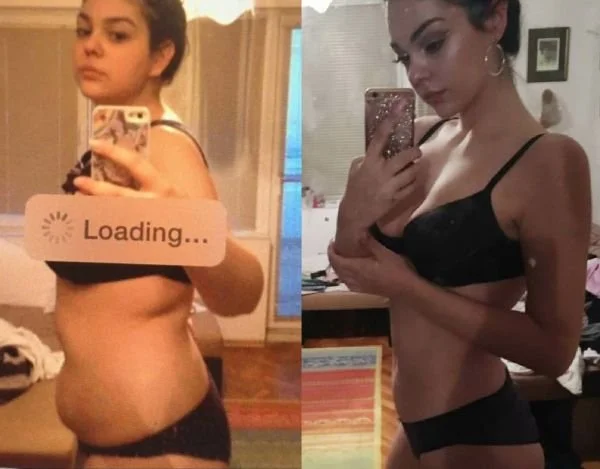 Вот это похудение: девушка взорвала сеть фото в стиле 'до и после' - фото 368471