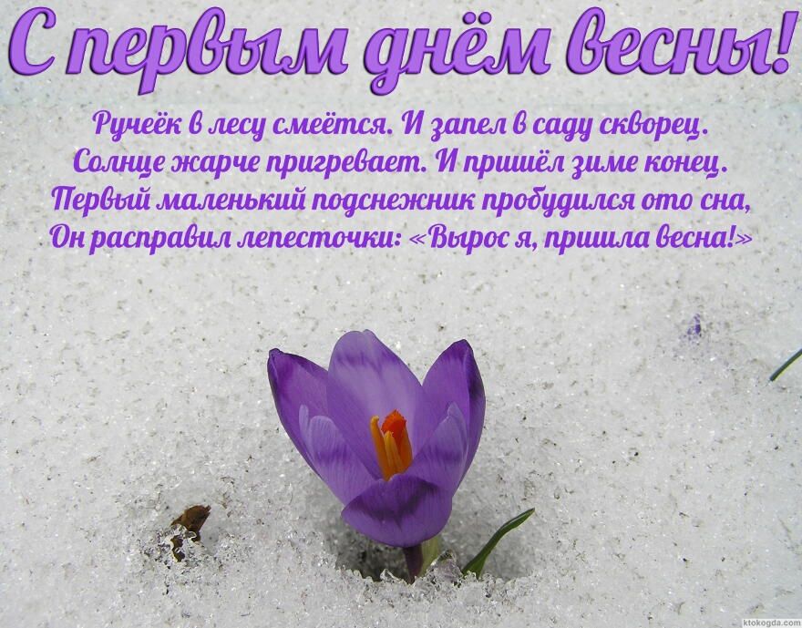 День весны 2018: открытки с поздравлениями - 372422 День весны 2018: открытки с поздравлениями - фото 372422