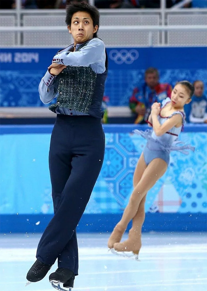 Кривляки: дуже смішні обличчя олімпійських фігуристів під час виступів - фото 368670