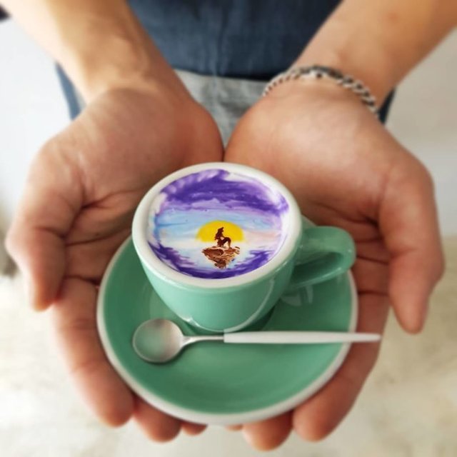 В Корее бариста создает невероятные рисунки на кофе, который ты захочешь сфотографировать - фото 372385