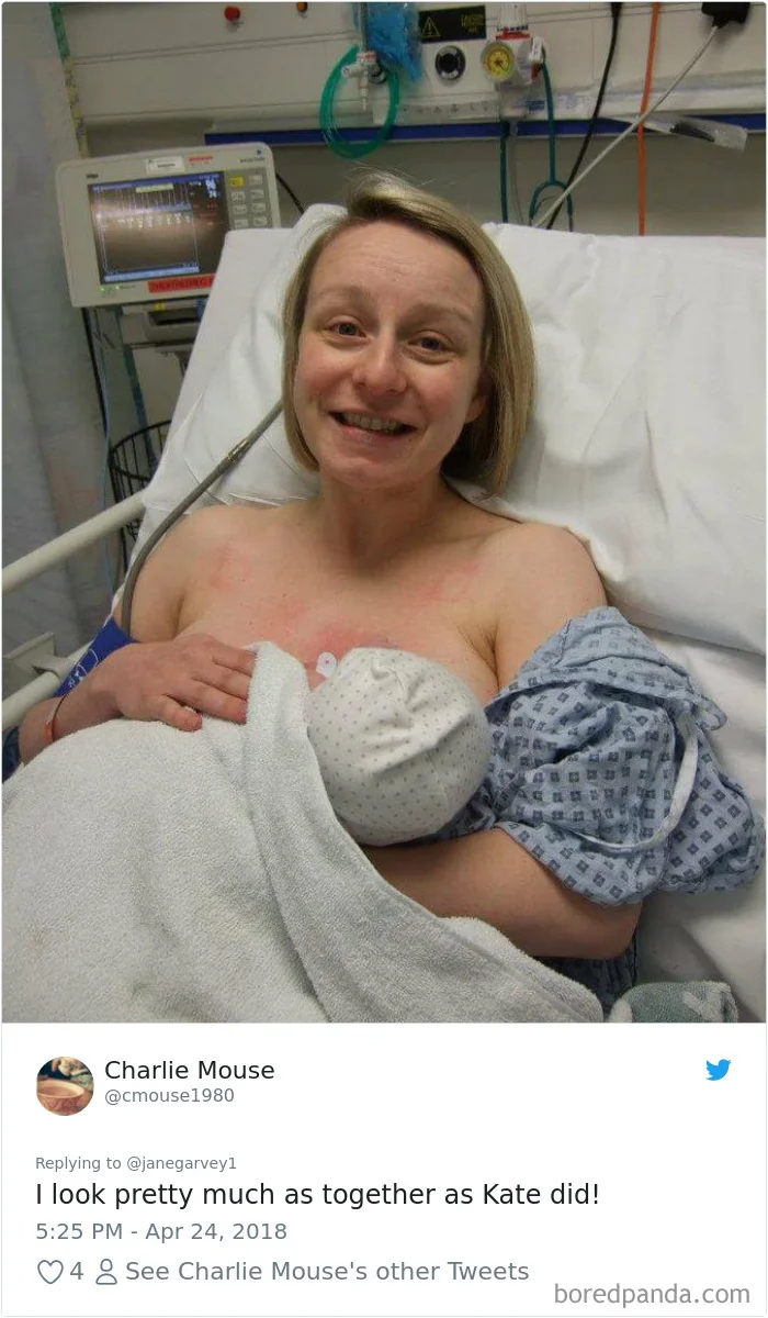 Пародии дня: женщины высмеяли идеальный вид Кейт Миддлтон после родов - фото 381684