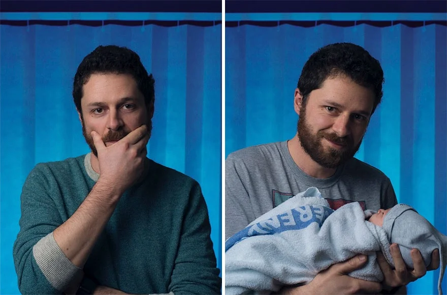 Як чоловіки виглядають до і після народження дитини: підбірка, що розчулить тебе до сліз - фото 381285