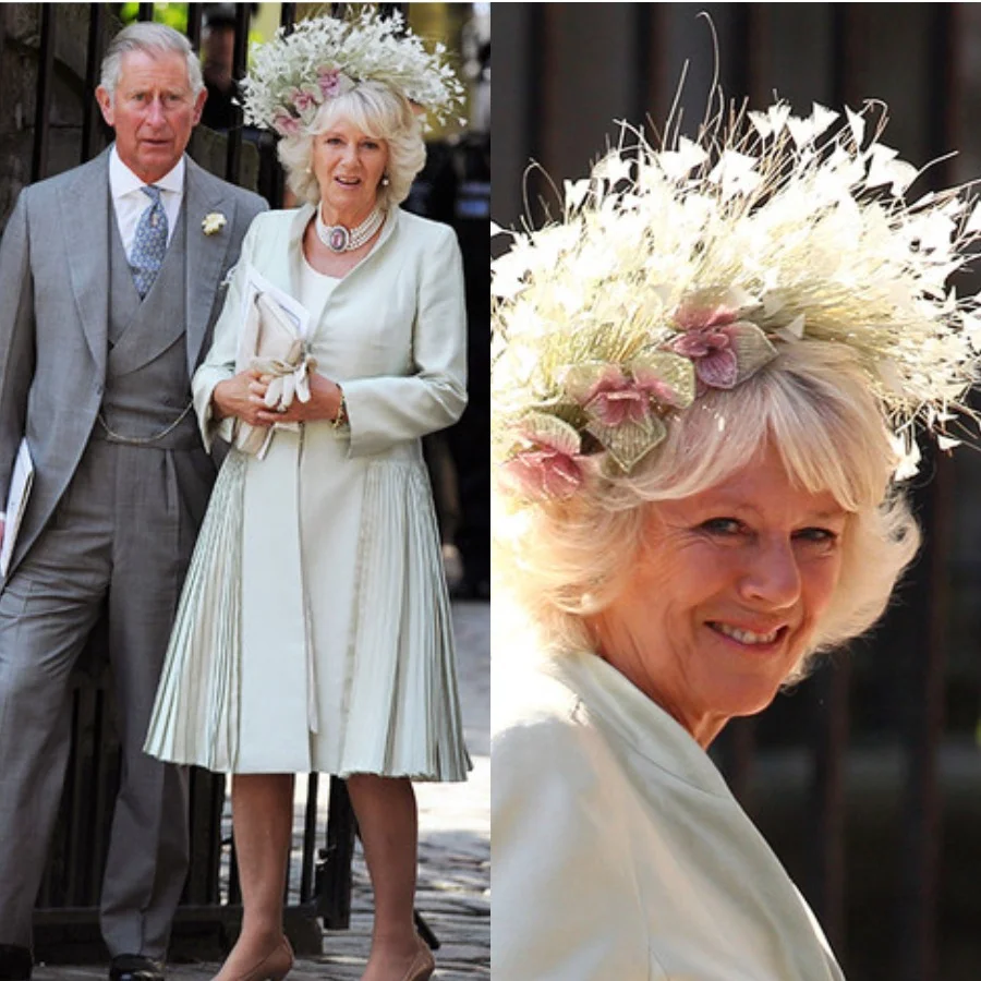 12 удивительных шляпок от членов королевских семей, которые они обожают одевать на свадьбы - фото 383577