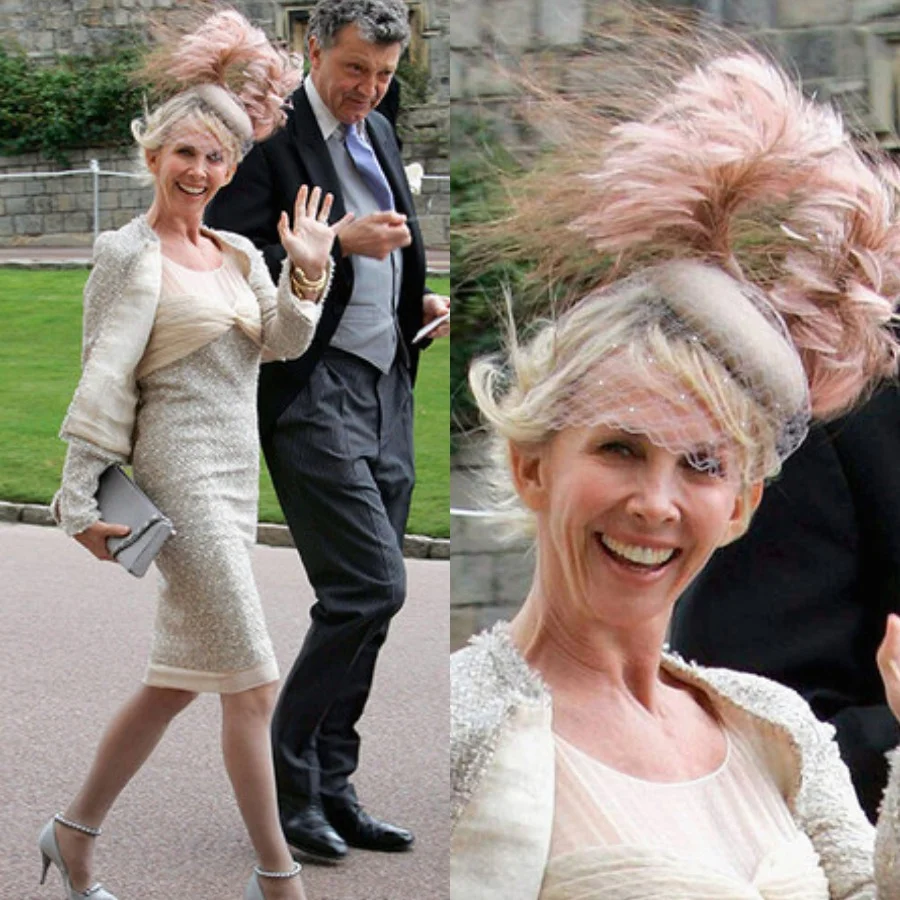 12 удивительных шляпок от членов королевских семей, которые они обожают одевать на свадьбы - фото 383579