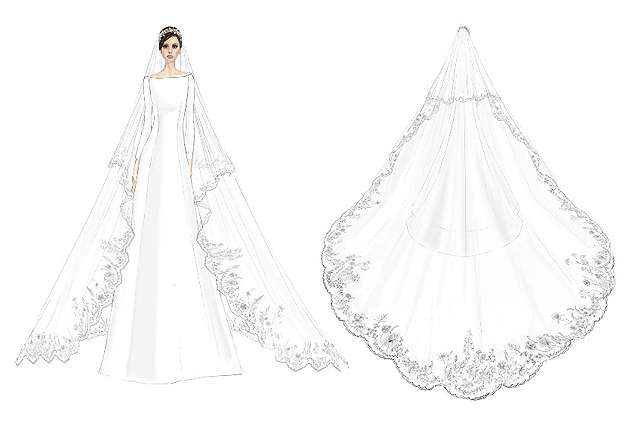 Модный дом Givenchy показал миру эскизы свадебного платья Меган Маркл, и они прекрасны - фото 385481