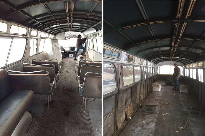 Девушка потратила 3 года, но превратила старый автобус на крутой дом - фото 389944