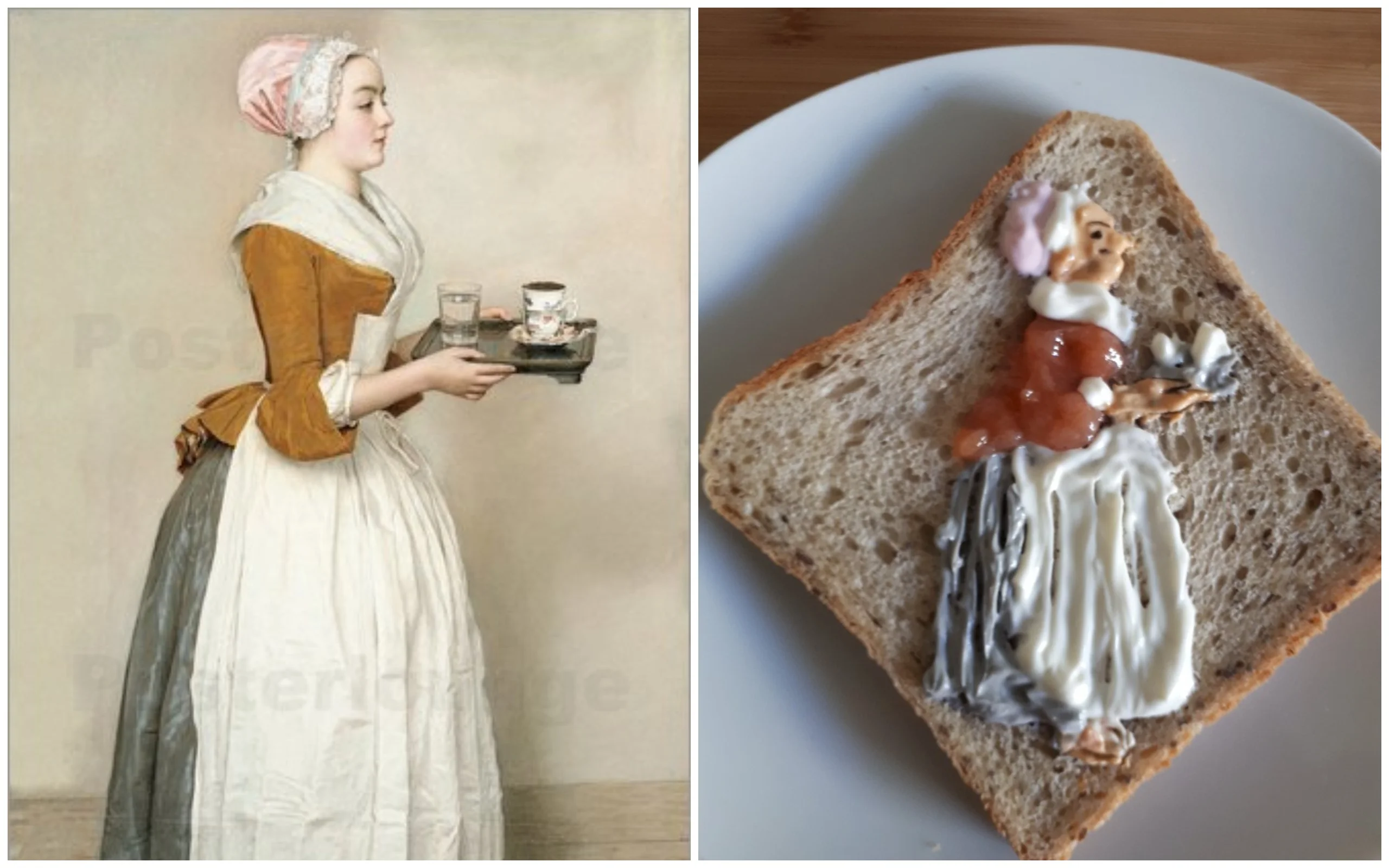 Люди превращают бутерброды в известные картины, и у них это очень круто получается - фото 396816