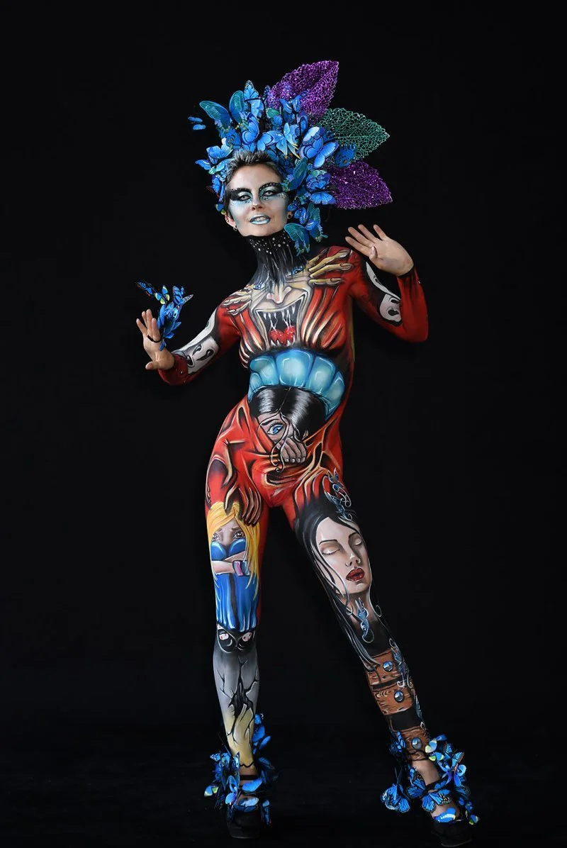 Яркие разрисованные тела с Всемирного фестиваля боди-арта 2018 - фото 397224