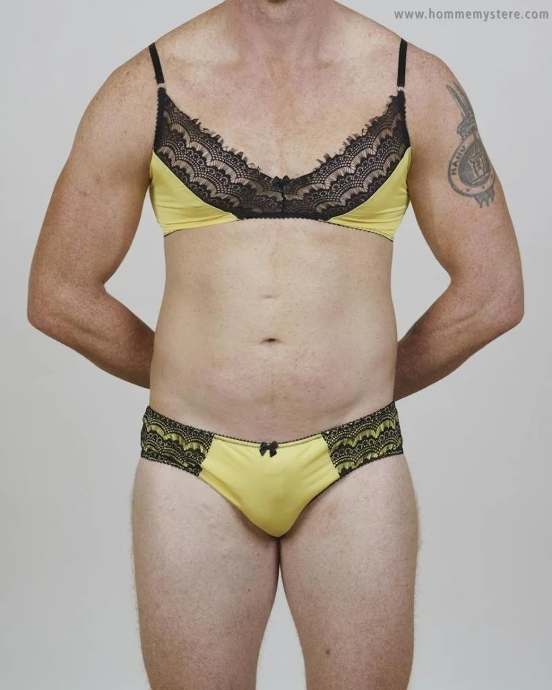 Австралийский бренд шьет ажурные и атласные бюстгальтеры для мужчин - фото 400081