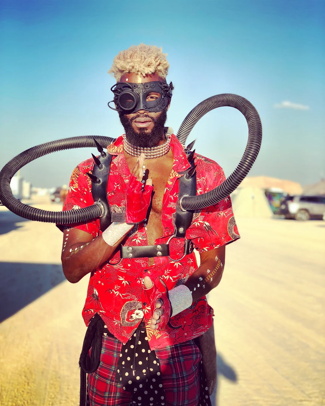 Полуголые тела, безумные костюмы и невероятные инсталляции фестиваля Burning Man-2018 - фото 400806