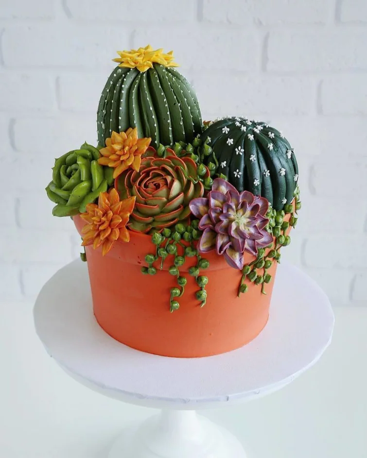 Эти вкусные торты и кексики в виде мимишных кактусиков - мечта всех сладкоежек - фото 408710