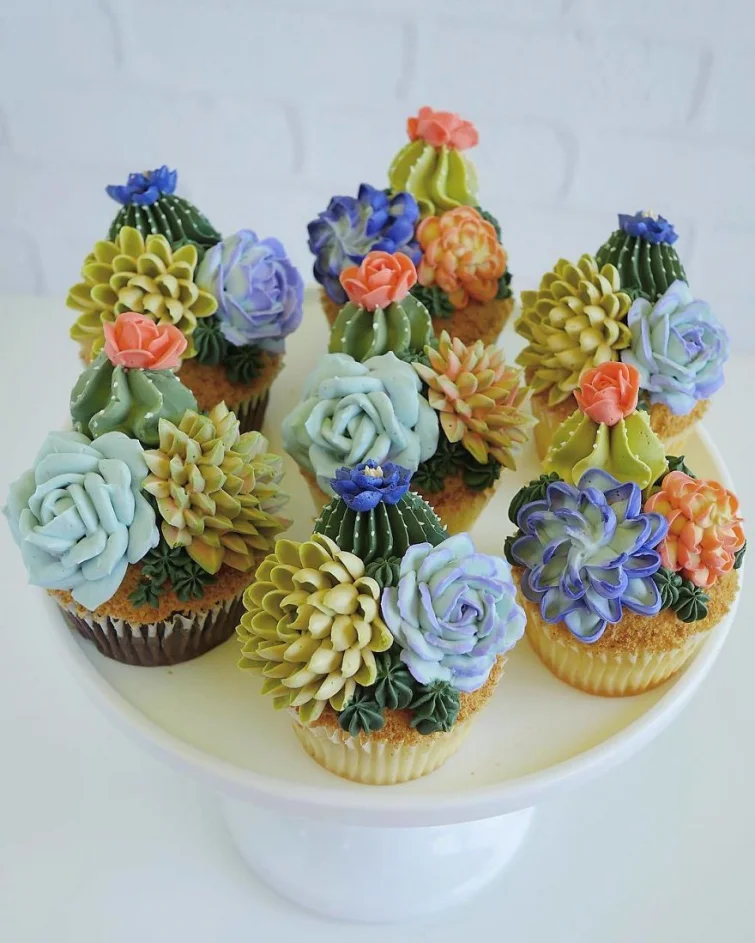 Эти вкусные торты и кексики в виде мимишных кактусиков - мечта всех сладкоежек - фото 408721
