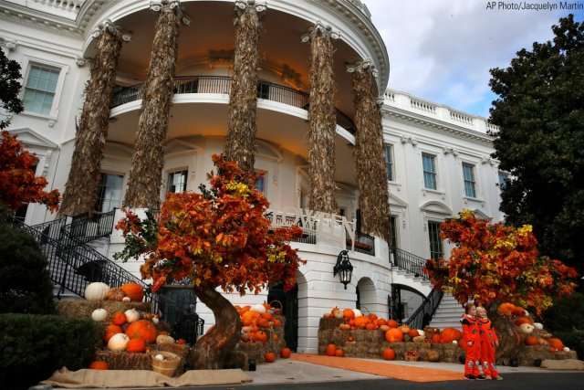 Белый дом украсили к Хэллоуину, и вот, как выглядит дом Трампов в этом году - фото 410359