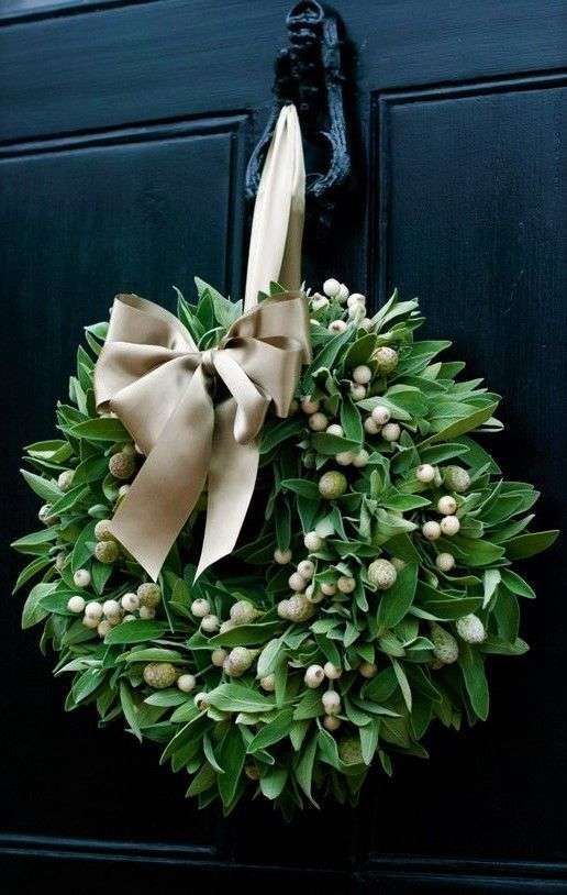 Рождественские венки на дверь: идеи, которые легко повторить и сделать своими руками - фото 415673