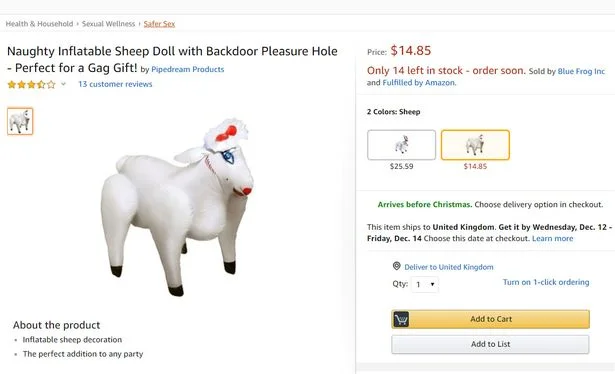 Незручно вийшло: мама купила дитині надувну вівцю, а це виявилась секс-іграшка - фото 416248