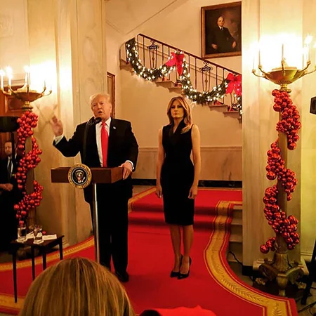 Президентська тусовка: Трампи закатали різдвяну вечірку у Білому домі - фото 416468