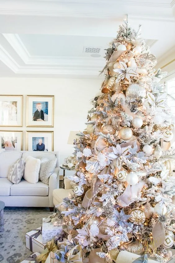 Декор елок в белом цвете - точно самый стильный тренд 2019 - фото 416935