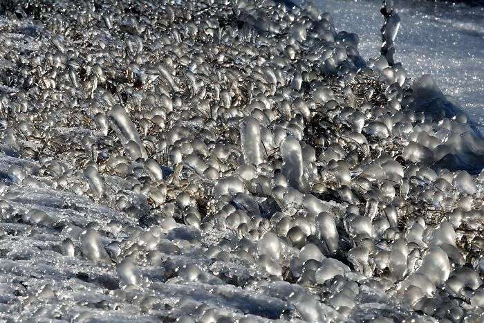 Мороз і вітер перетворили озеро Балатон на зимову країну чудес - фото 418212