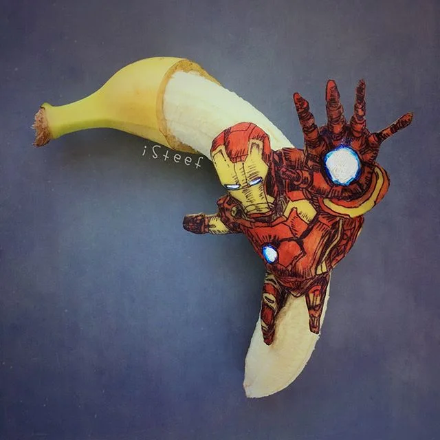 Креативный художник удивит тебя необычными картинами на банановых шкурках - фото 420382