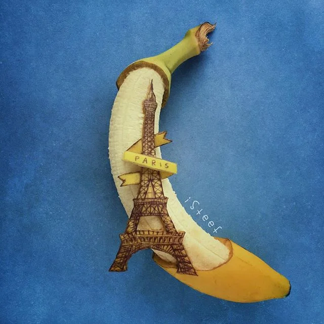 Креативный художник удивит тебя необычными картинами на банановых шкурках - фото 420388