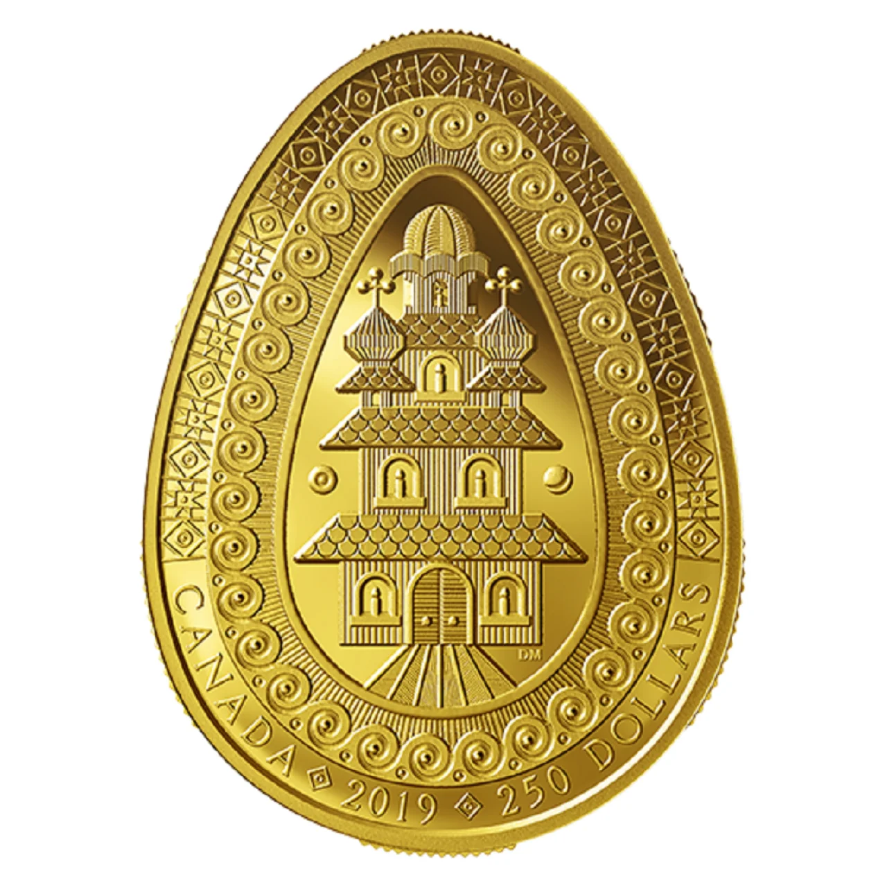 В Канаде выпустили золотую монету в форме украинской писанки – ее цена поражает - фото 429310