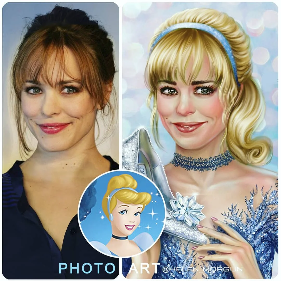 Художница показала, как бы выглядели знаменитости, если бы они были принцессами Disney - фото 433782