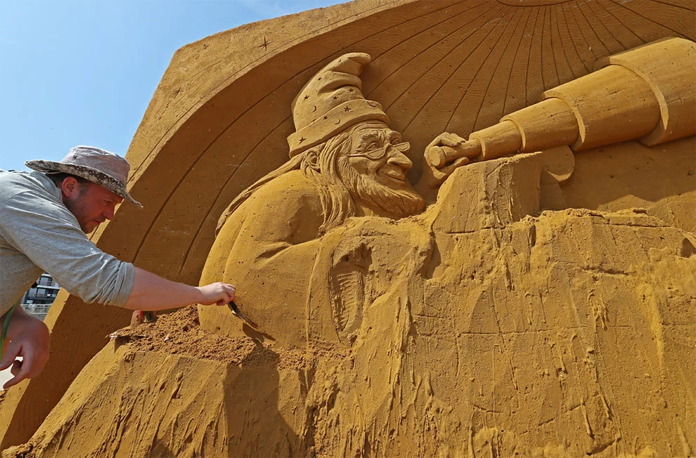 В Бельгии прошел фестиваль песчаных скульптур - эти творения поражают своей красотой - фото 439488